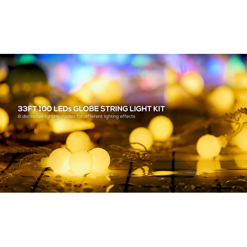 The Party Aisle™ 33'' Indoor LED 100 - Bulb Globe String Light